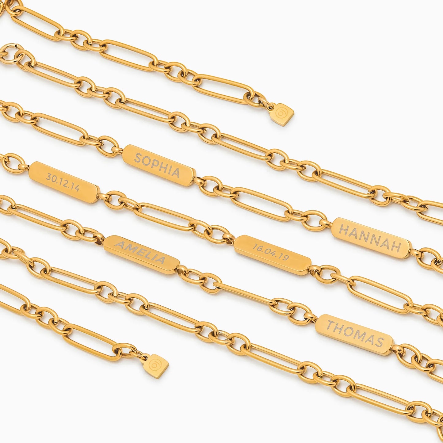 Engraved Name-Date Paperclip Necklace