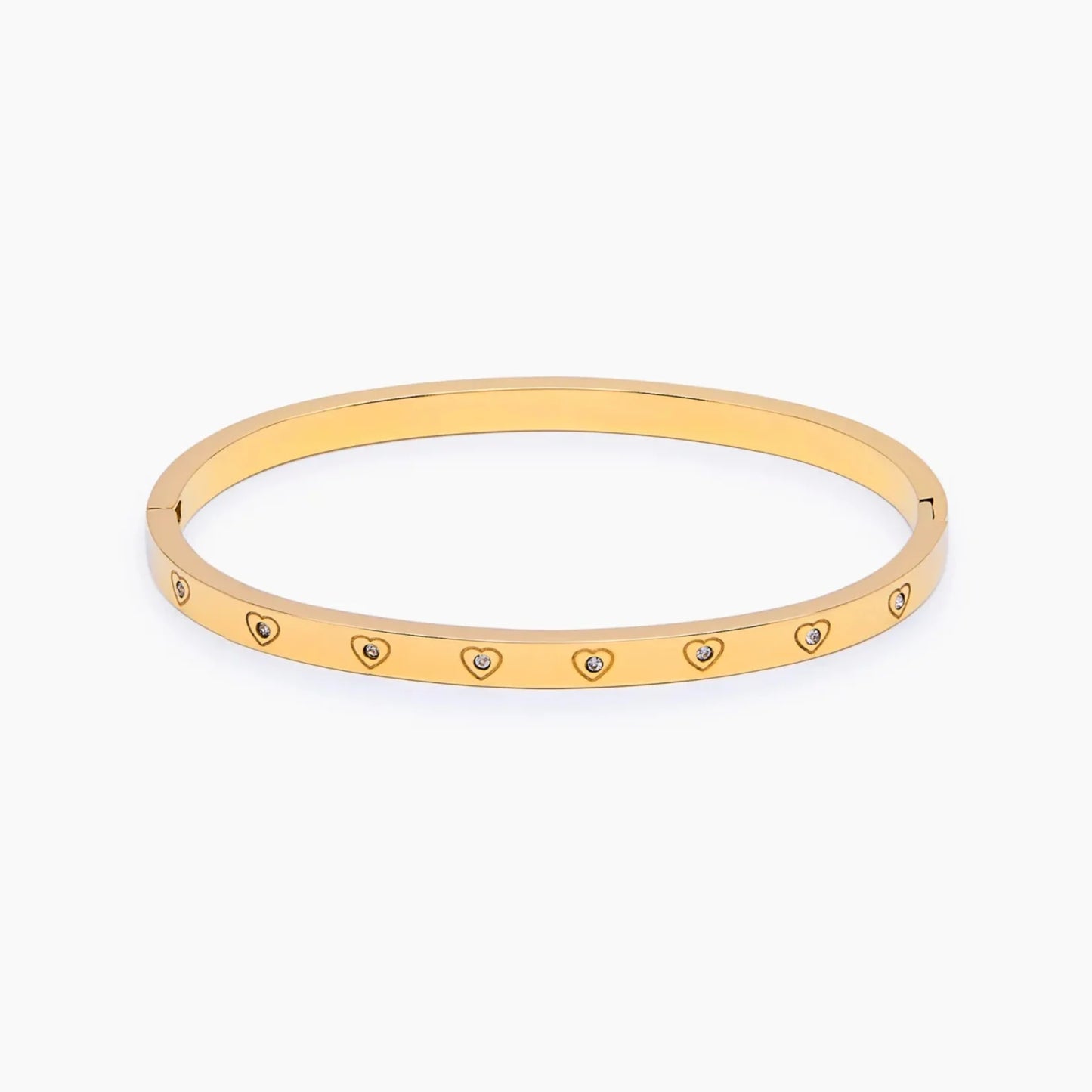 Crystal Heart Bangle