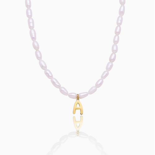 [BUY 1 GET 2] Statement Initial Pearl Necklace