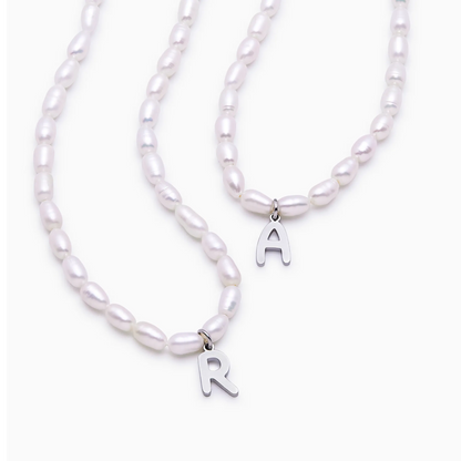 [BUY 1 GET 2] Statement Initial Pearl Necklace